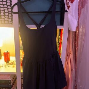 Elegant Navy Blue Athletic Dress
